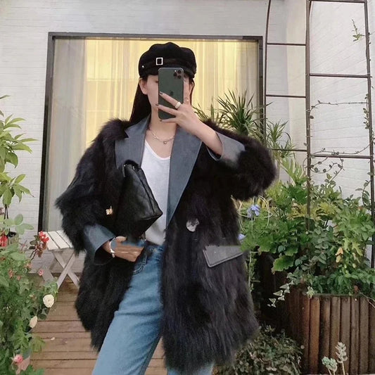 Women’s Polyester Jacket – Elegant Office & Winter Coat