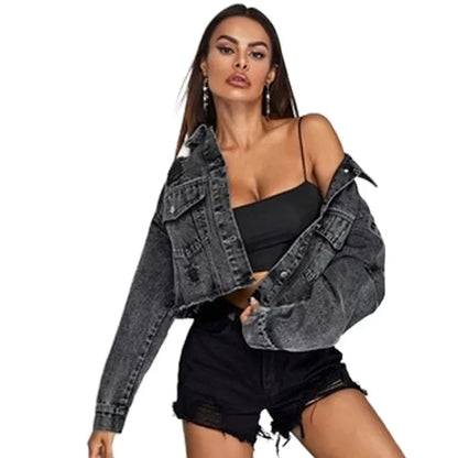 Women’s Casual Denim Jacket – Lightweight Spring & Summer Coats for Women with Pockets