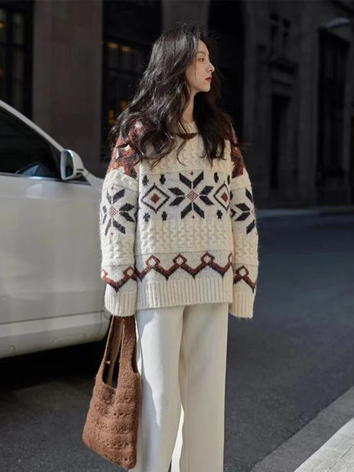 Traditional Style Warm Elegant Vintage Sweater