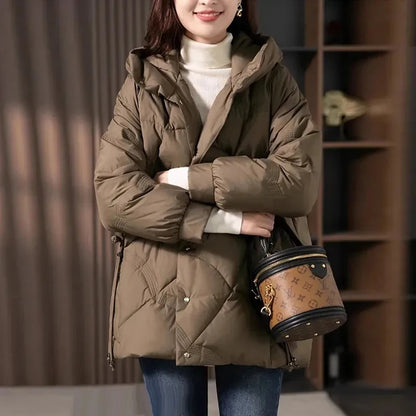 Super Warm Feeling Cotton Filling Thick Winter Puffer Coats for Women