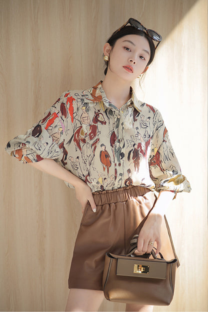 High Waist Genuine Leather Shorts Women – Chic Urban & Casual Summer Outfit