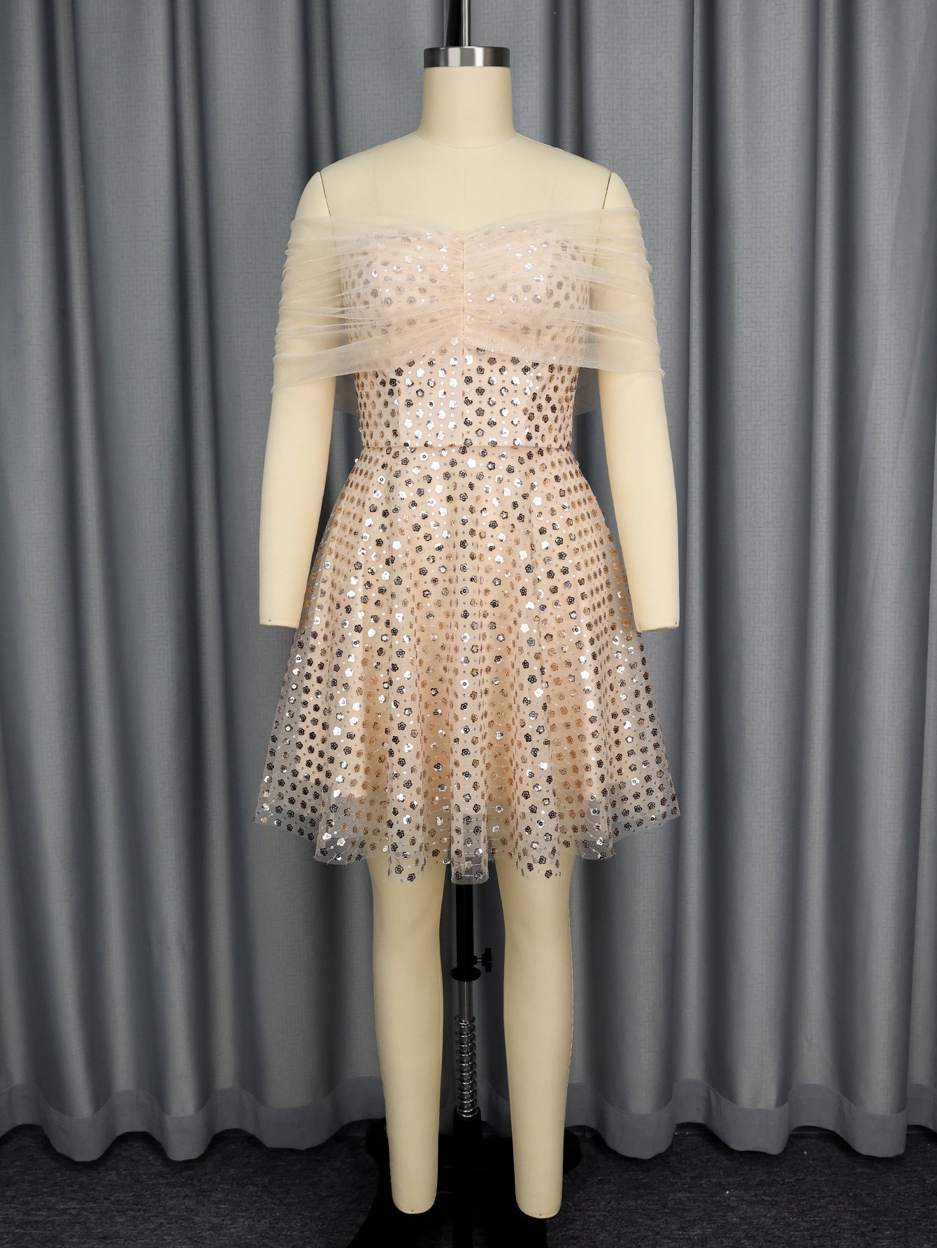 Casual Gray Sleeveless Above Knee Mini Dress