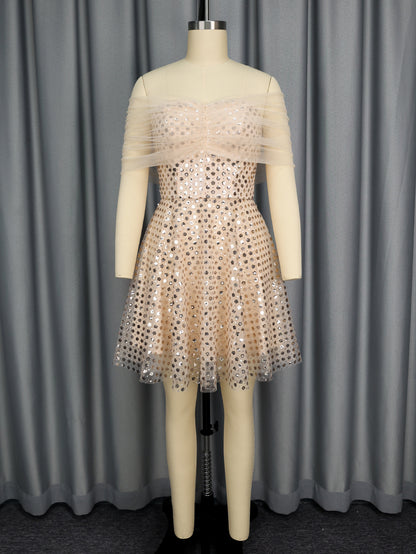 Casual Gray Sleeveless Above Knee Mini Dress