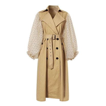 Elegant Lapel Trench Coat – Trench Coats Women Outfit Classy & Medium-Length Outerwear