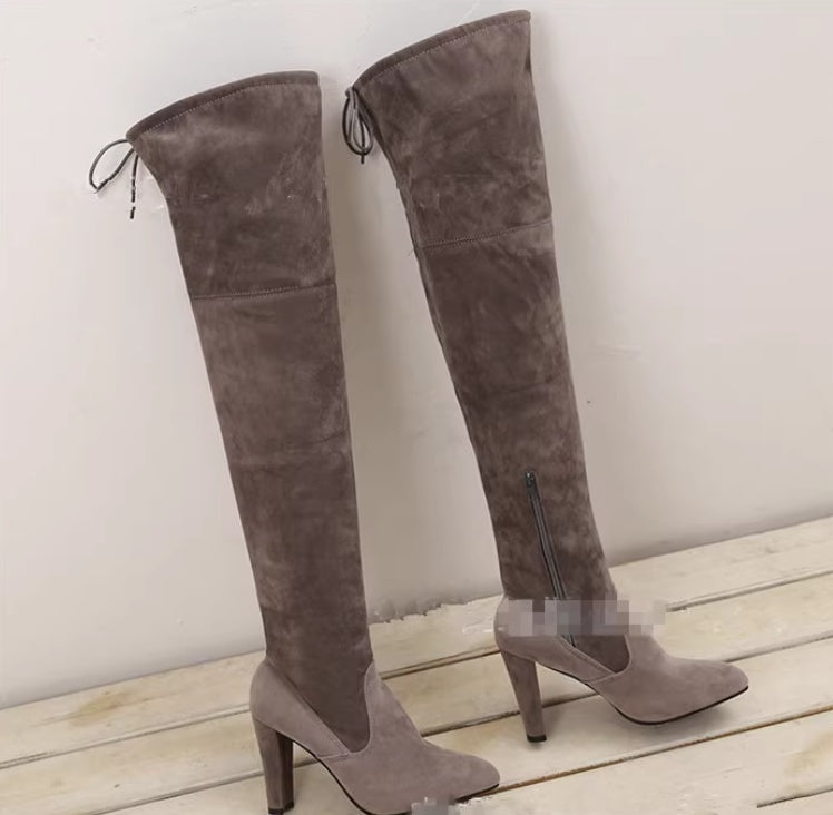 Synthetic Leather Long Over The Knee High Boots