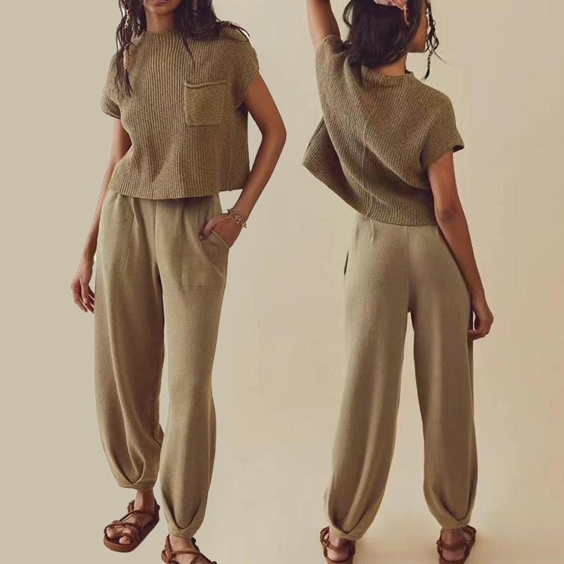 Sleeveless Top & Loose Pants Two-Piece Outfit Set | Casual Summer Vibes Style 2025