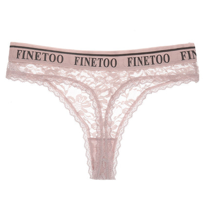 Low-Waist Lace Thong Panties – Cotton-Lined Briefs with Breathable Comfort & Everyday Elegance