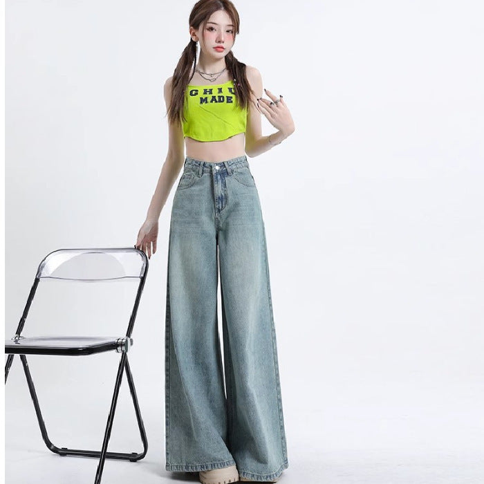 Women Street Style Vintage Wide Leg Jeans