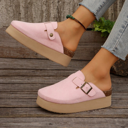 New Crossover Slip On Thick Platform Flat Slippers