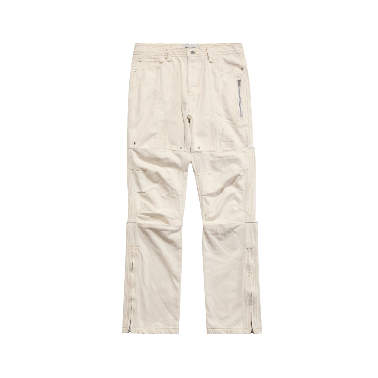 Retro Camouflage Street Trousers – Mid-Waist Straight-Leg Cargo Pants