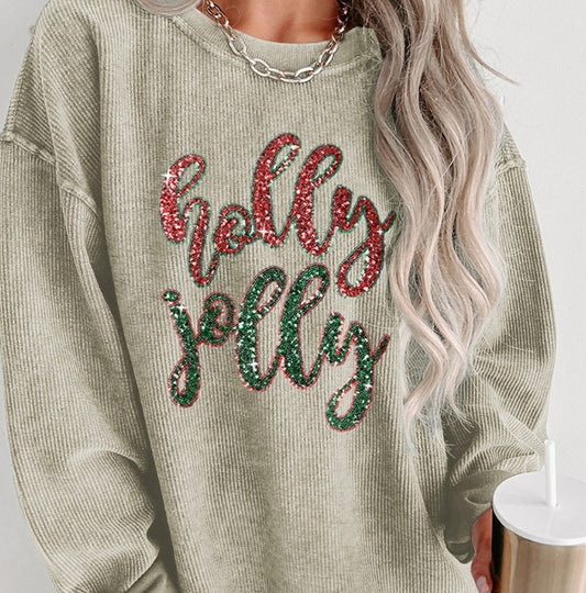 Stylish Sequined Letter Print Pullover – Loose Fit Casual Top for Women