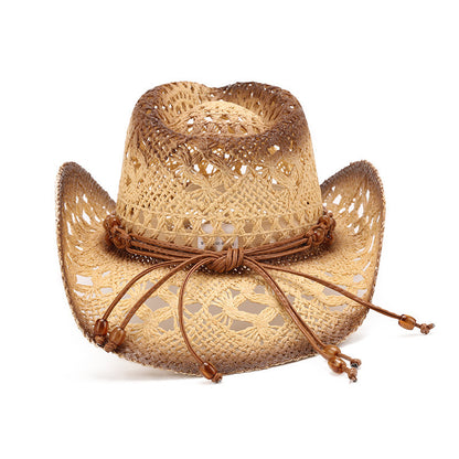 Breathable Woven Hollow Out Western Hats