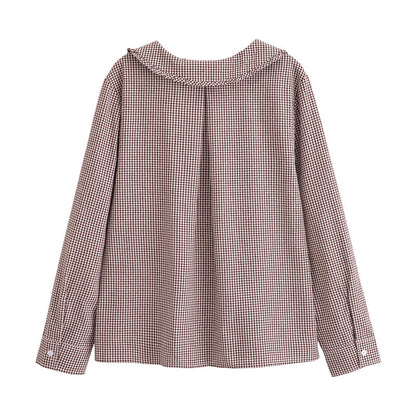 High Quality Elegant Peter Pan Collar Women Shirts