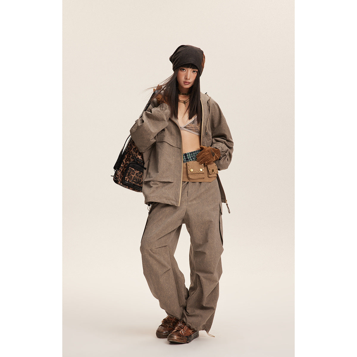 Unisex Retro Baggy Straight Trousers – Mid-Waist Casual & Streetwear Pants