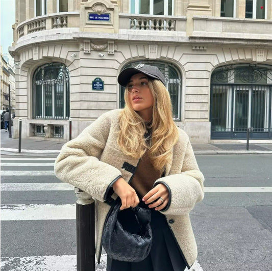 Double Pocket Casual Women Jackets