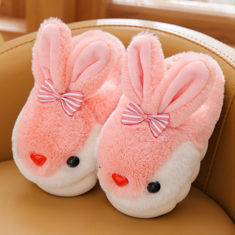 New Arrival Children Kids Plush Rabbit Winter Slippers