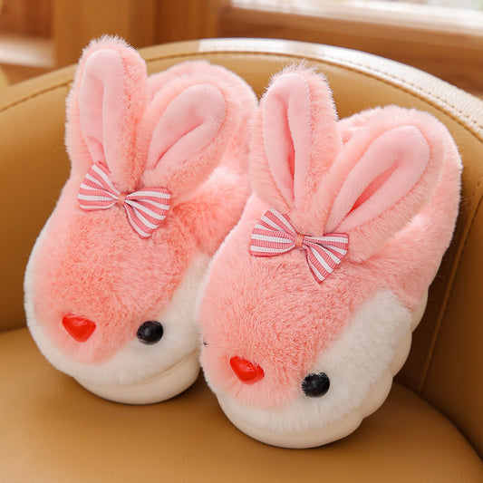 New Arrival Children Kids Plush Rabbit Winter Slippers