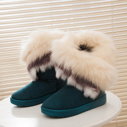 2025 New Winter Boots For Women Snow Boots With Thick Fur Non Slip Waterproof High Boots Big Size