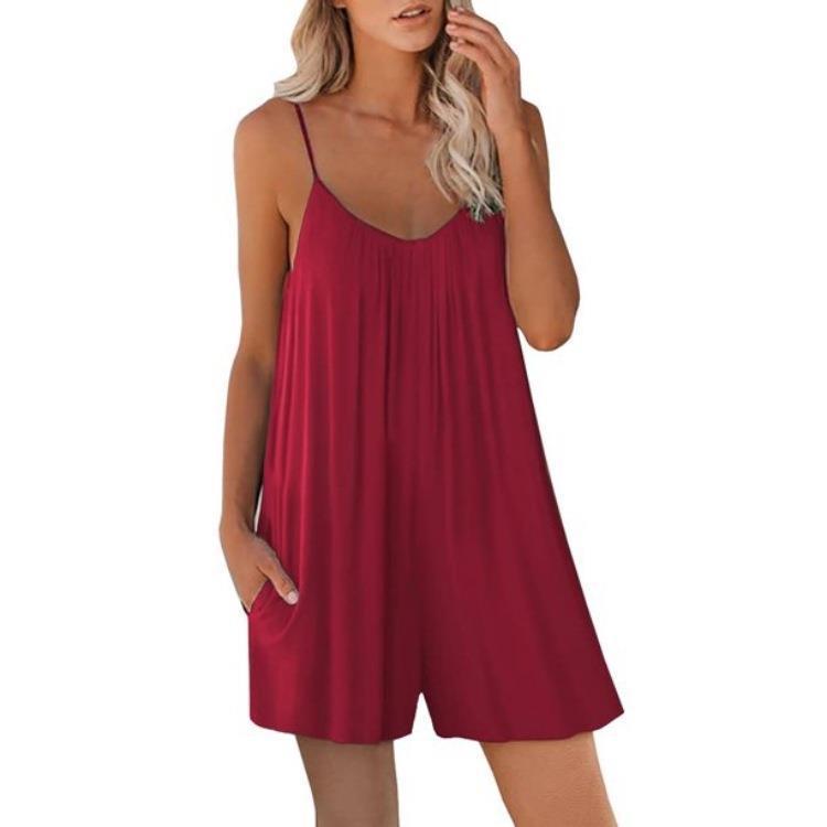 5XL Plus Size Casual Loose Sleeveless Summer Women Rompers