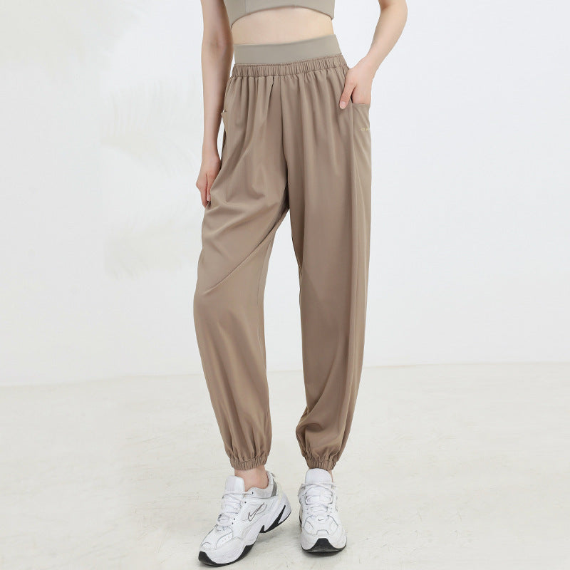 Fashion Loose High-Waist Yoga Trousers – Comfortable Relaxed Fit Pants