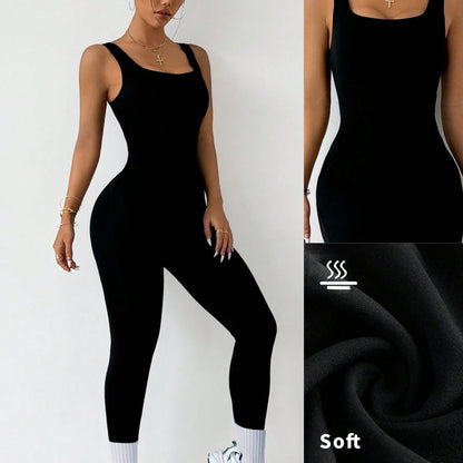 Crisscross Backless One Piece Fitness Women Jumpsuits