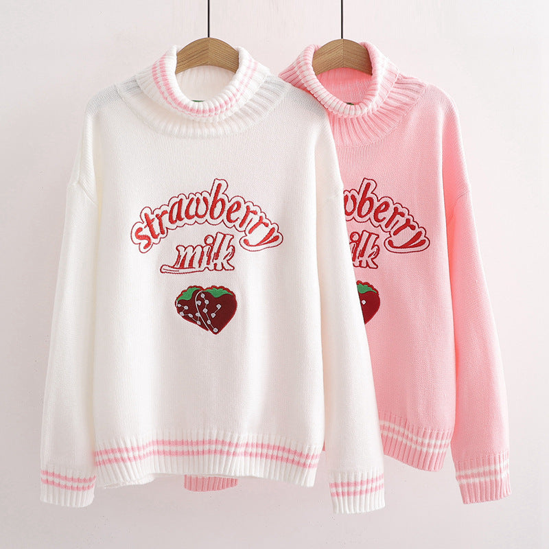 Cute & Casual Comfort Cartoon Cotton College-Style Sweater