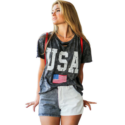 Women Half Sleeve Striped Summer T Shirts