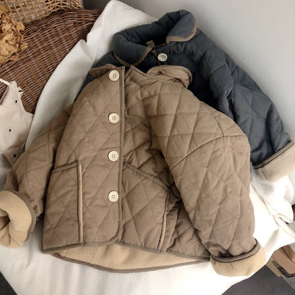 Front Big Pockets Cotton Padded Warm Women Coats For Winter
