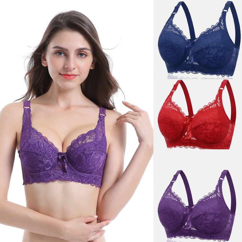 E G Cup Adjustable Back Plus Size Lace Bra