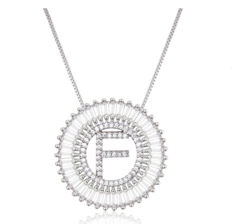 A Z Letter 6mm Imitation Pearls Necklace For Women