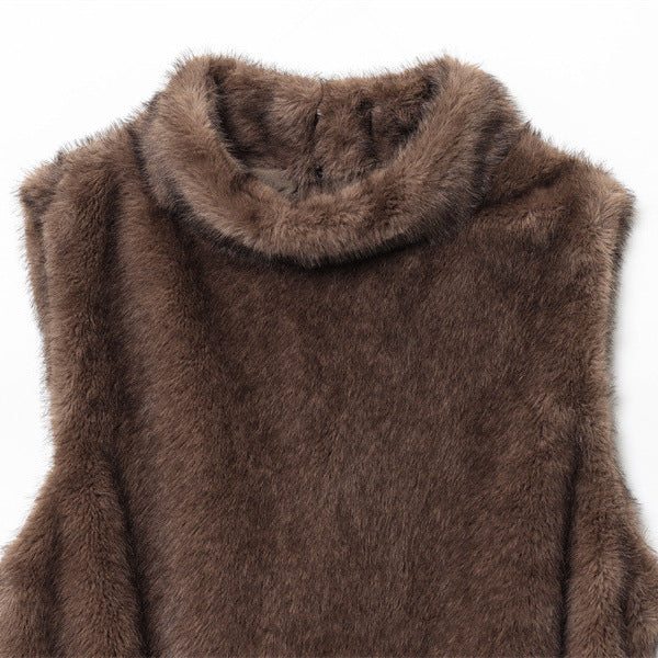 Womens Sleeveless Turtleneck Sweaters