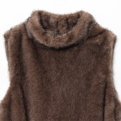 Womens Sleeveless Turtleneck Sweaters