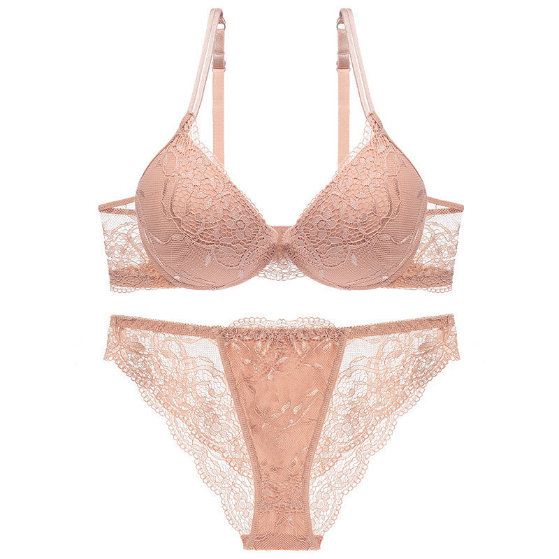 Chest Gathered Adjustable Comfortable Thin V Neck Bra