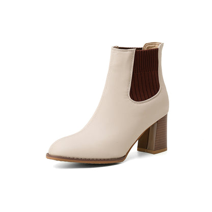 Womens Elastic Band Closure Ankle Boots