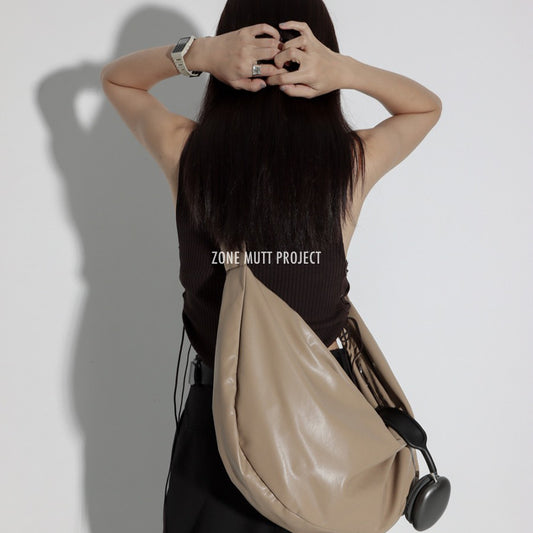 Large Capacity Soft Leather Tote Bag Minimal Chic Shoulder Crossbody