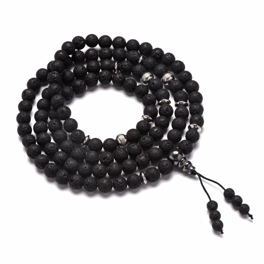 108 Beads Agate Bracelet – Unisex Spiritual Beaded Bracelet for Meditation & Everyday Wear