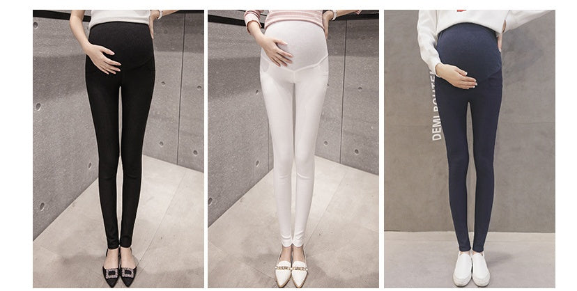 Spring Maternity Wide-Leg Trousers – Comfortable High-Waist Pregnancy Pants