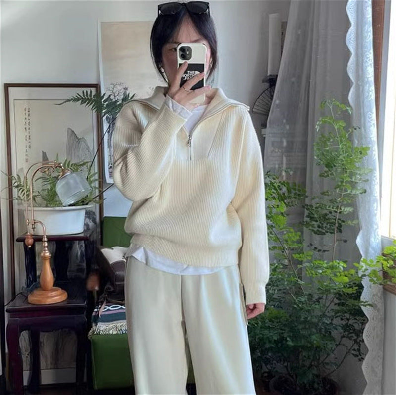 Women's Loose Fit Knit Pullover – Casual Everyday Sweater