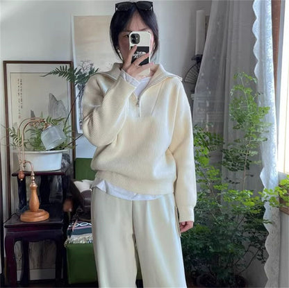 Women's Loose Fit Knit Pullover – Casual Everyday Sweater