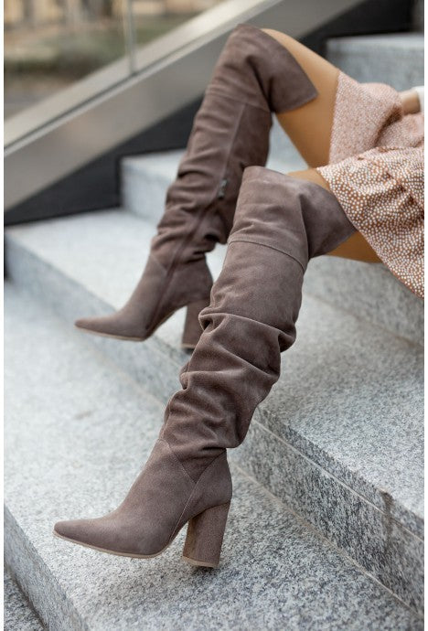 Thick Heel Elegant Winter Style Over The Knee High Boots For Women