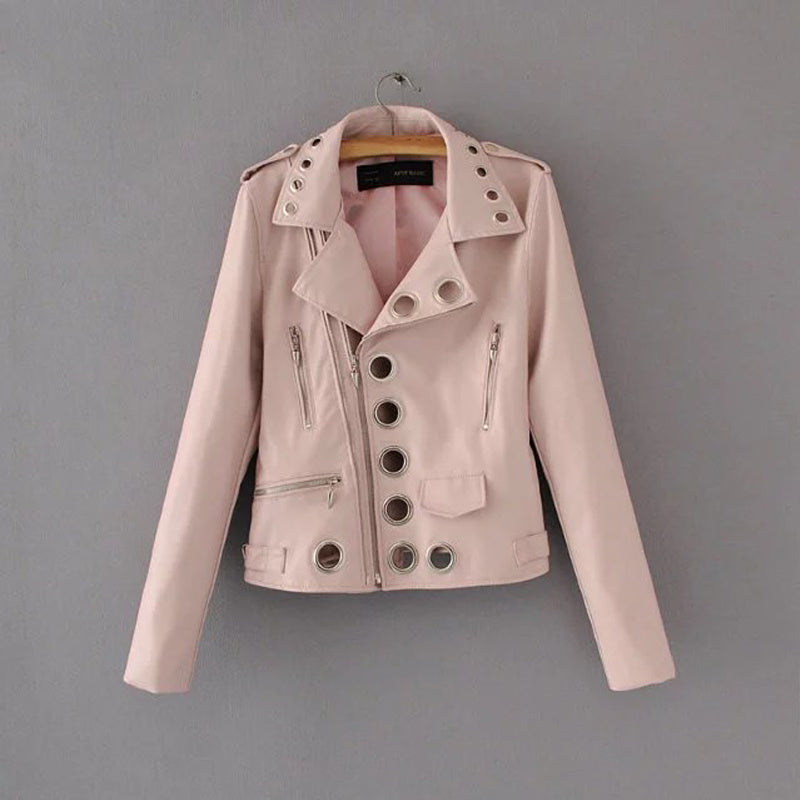 Hollow PU Leather Jacket – Jackets for Women & Street Style Outfits