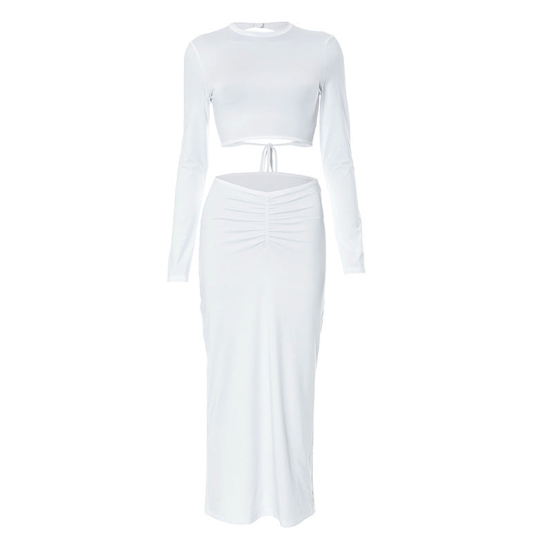 Chic High Waisted Long Skirt Set for Women