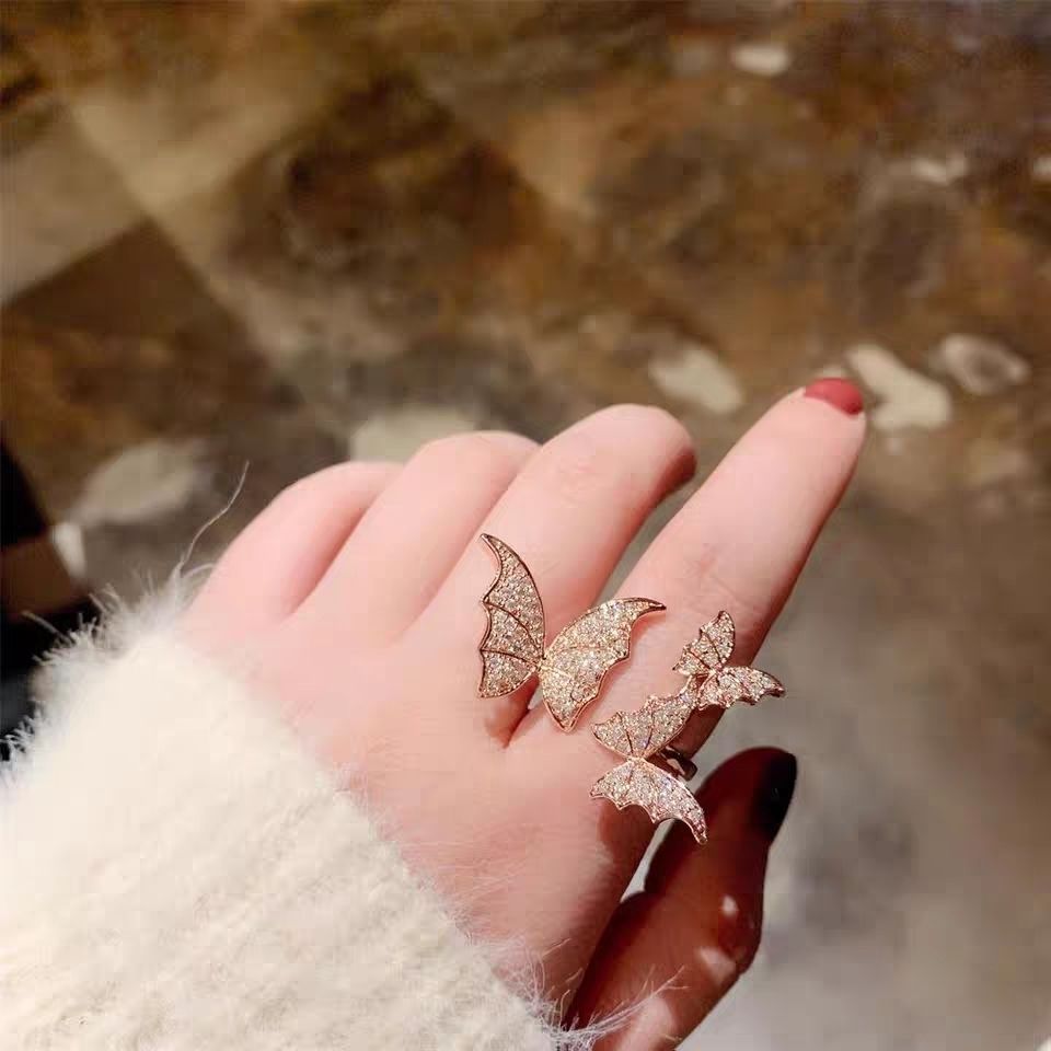 Butterfly Spinner Anxiety Ring – Adjustable Copper Ring with Nature-Inspired Design, Women’s Fidget Jewelry