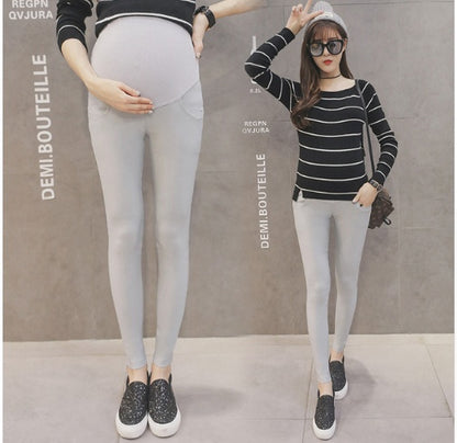 Spring Maternity Wide-Leg Trousers – Comfortable High-Waist Pregnancy Pants