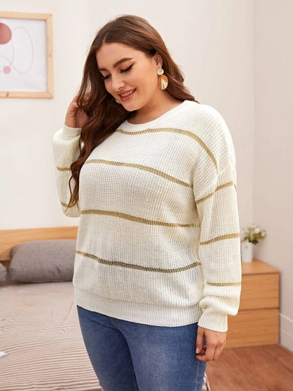 Lightweight & Elegant: Large Size Knit Sweater