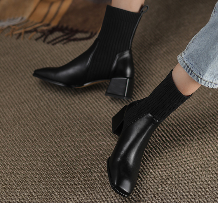 Chic Sock Knitted High Heel Boots