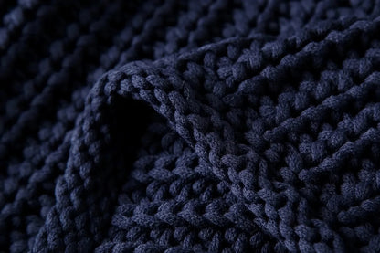 Modern Heritage: Chic PU-Collar Loose Knit Cardigan