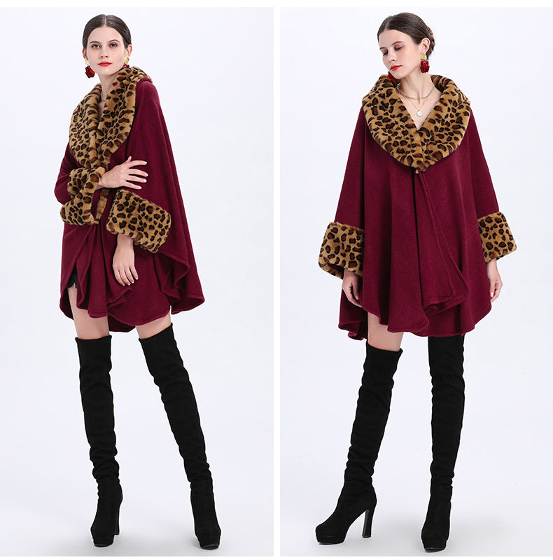 Plus Size Fox Fur Collar Cloak Cape – Coats Outfits Women & Elegant Winter Layering