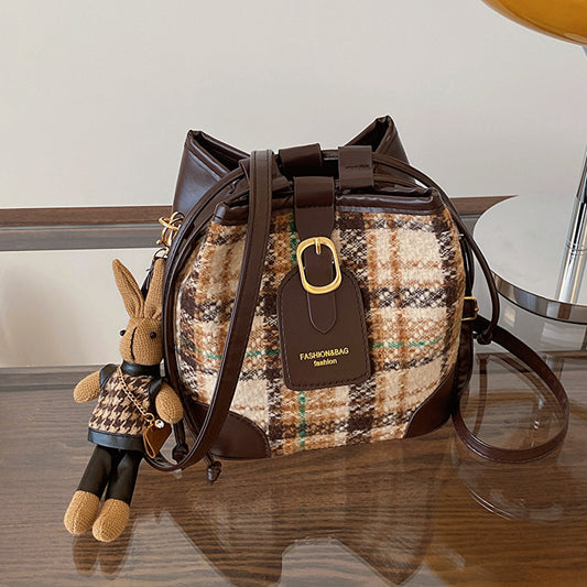 Simple Fashion Bucket Bag – Retro One-Shoulder Crossbody Bags for Women 2025