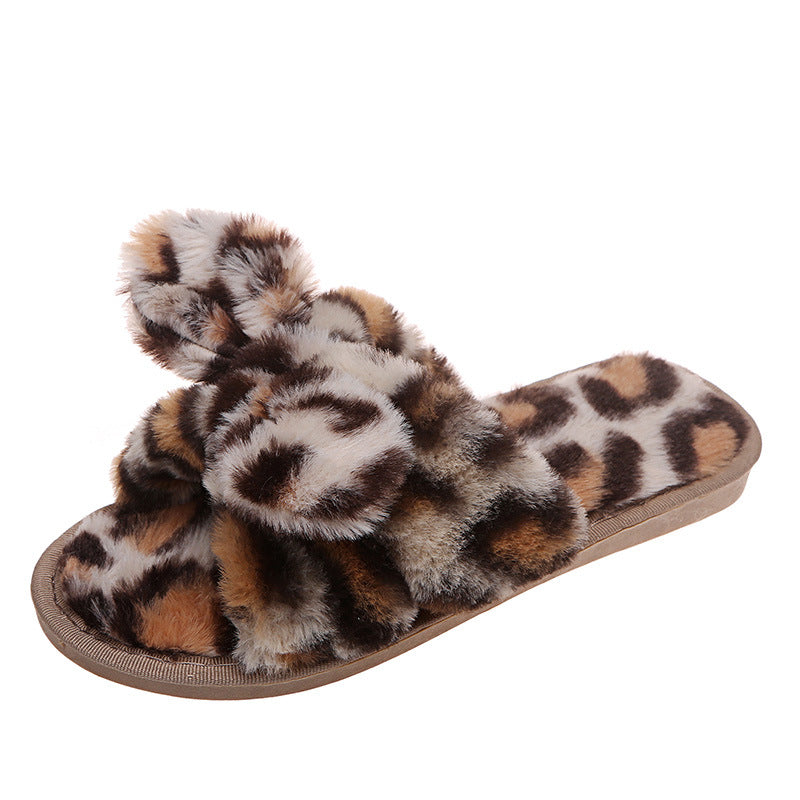 Leopard Print Metal Decoration Women Sandals